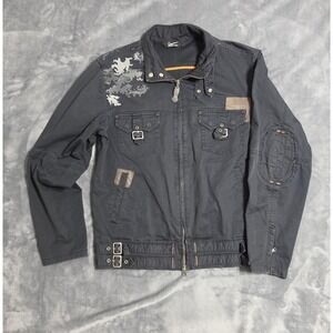 Vintage Hause of Howe English Country Jacket Black Y2K Buckle Gothic Rock Grunge